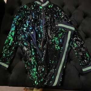 2 piece sequins jogging suit set
